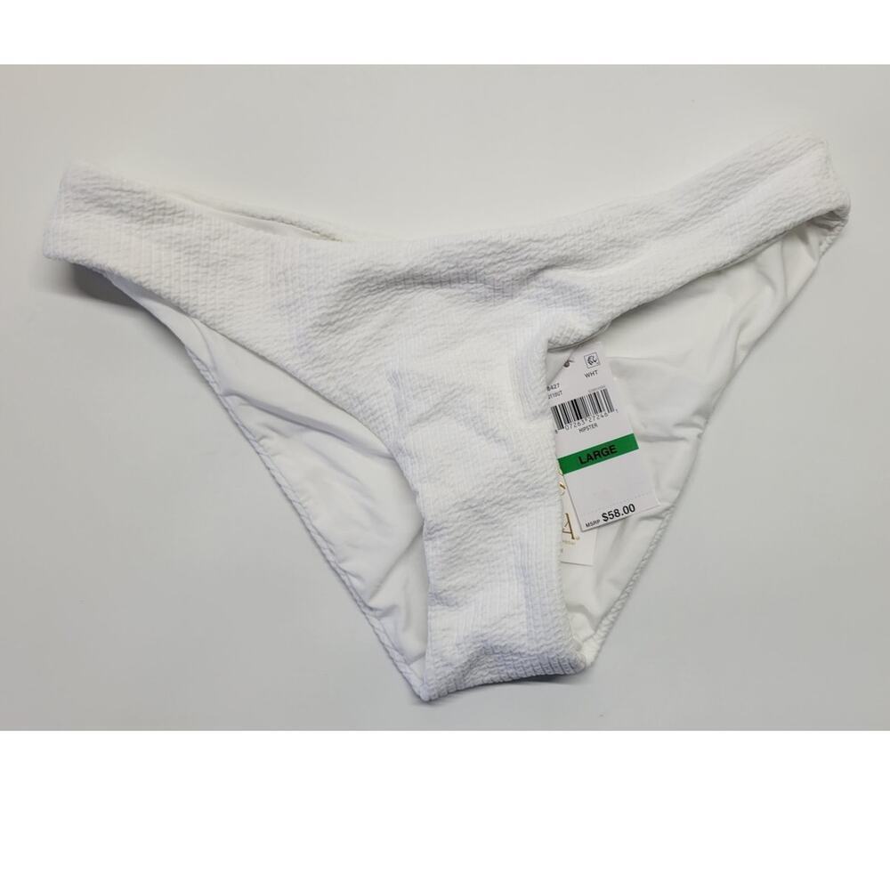 Becca Pucker Up Hipster Bikini Bottoms White Large